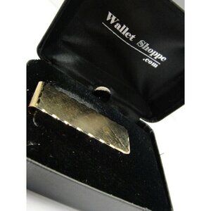 Vintage Hayward Money Clip Brushed Gold Tone Men Wallet ID Credit Card Holder